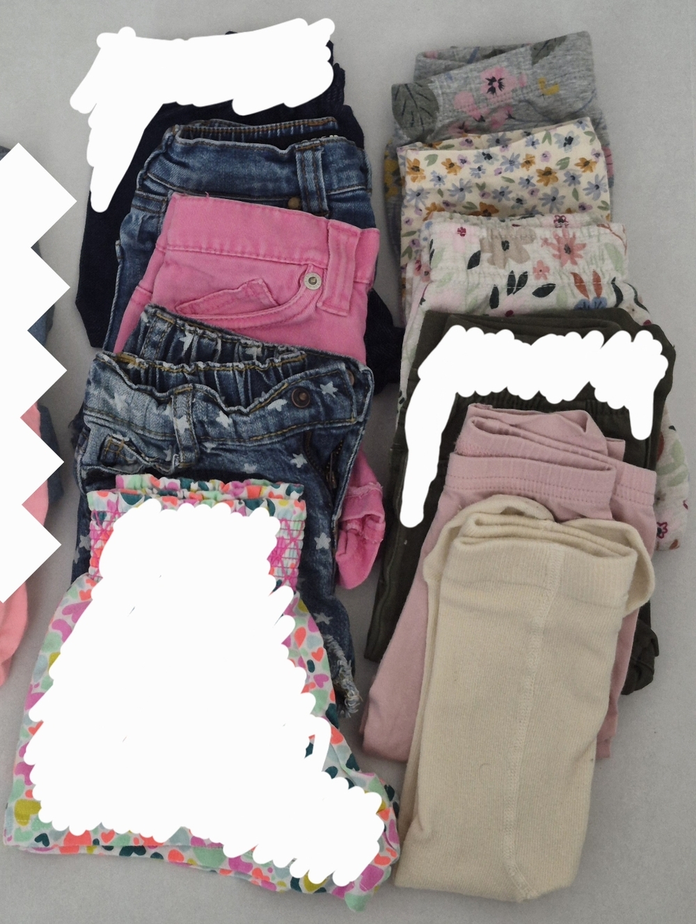12 Months Mixed Clothing Bundle - Pink, Denim & Pastel Prints
